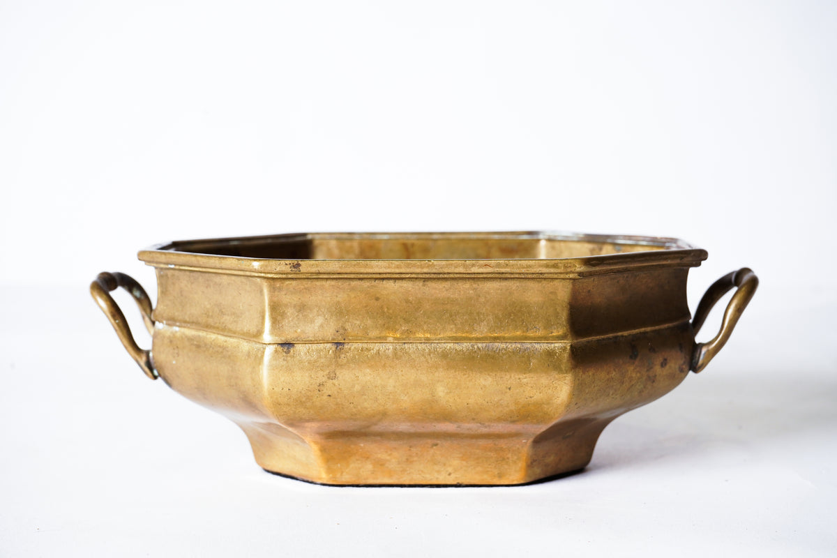 A solid Bronze Lidded Tray With Handles