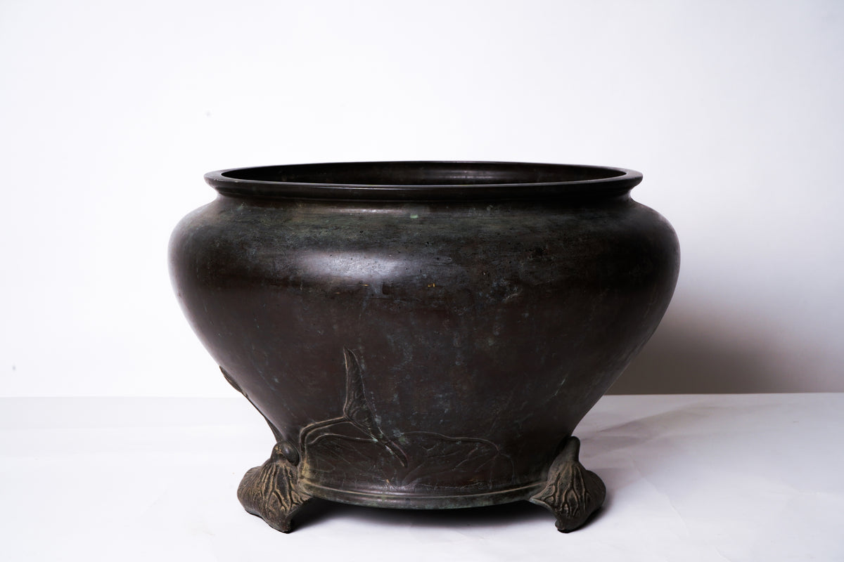 A Japanese Bronze Hibachi