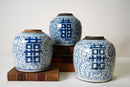 Blue and White "Double Happiness" Pot