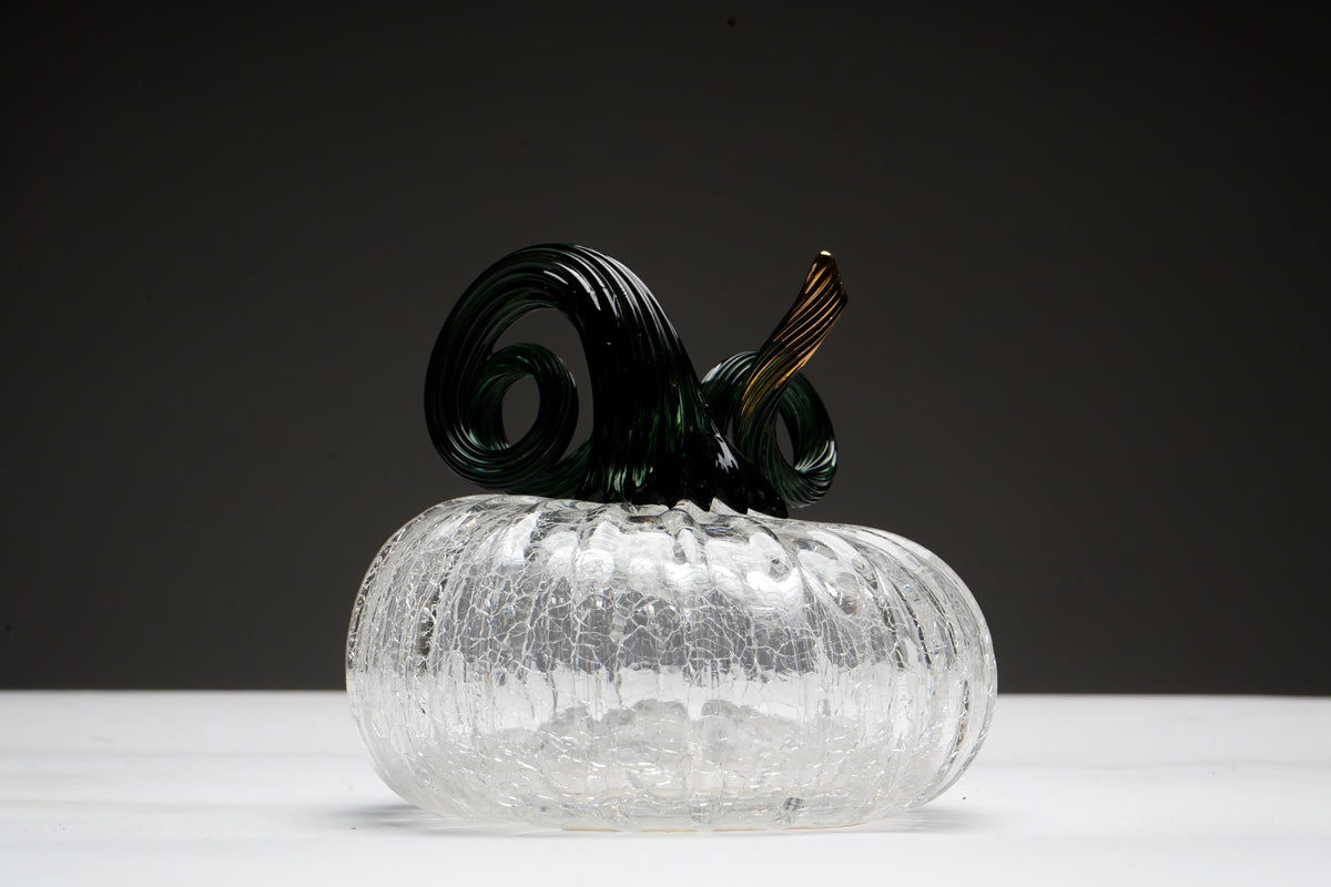 Hand-Blown Glass Pumpkin
