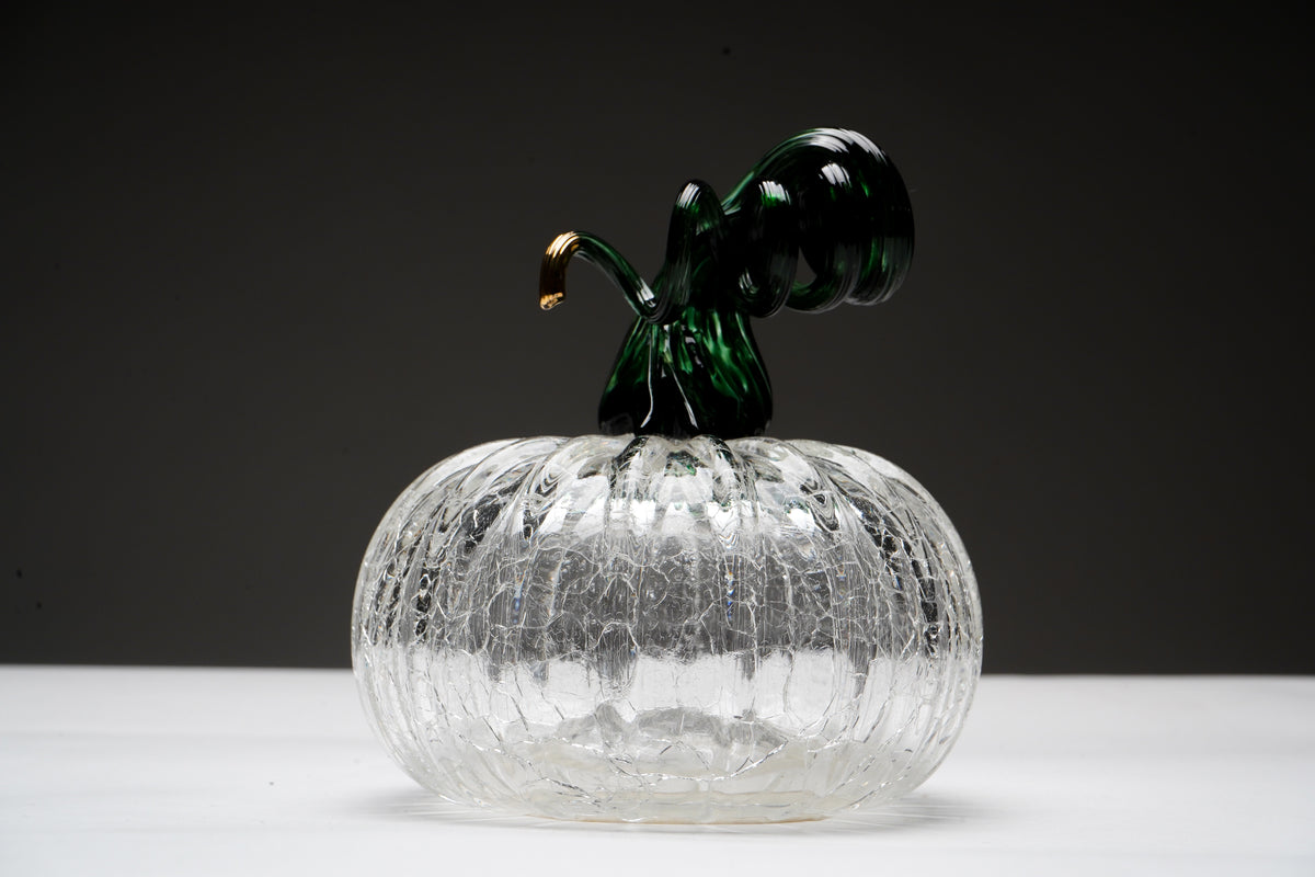 Decorative Hand Blown Glass Pumpkin