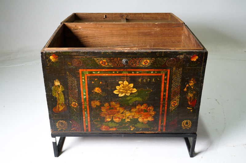 A Chinese Blanket Chest With Stand