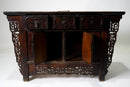 Butterfly Style Storage Cabinet With Carved Spandrels