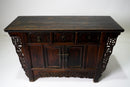 Butterfly Style Storage Cabinet With Carved Spandrels