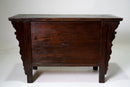Butterfly Style Storage Cabinet With Carved Spandrels