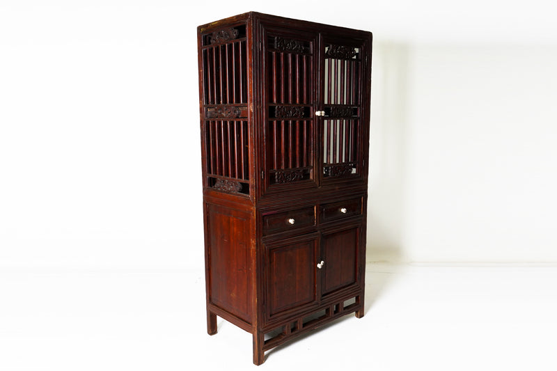 Chinese Kitchen Cabinet With Lattice Doors