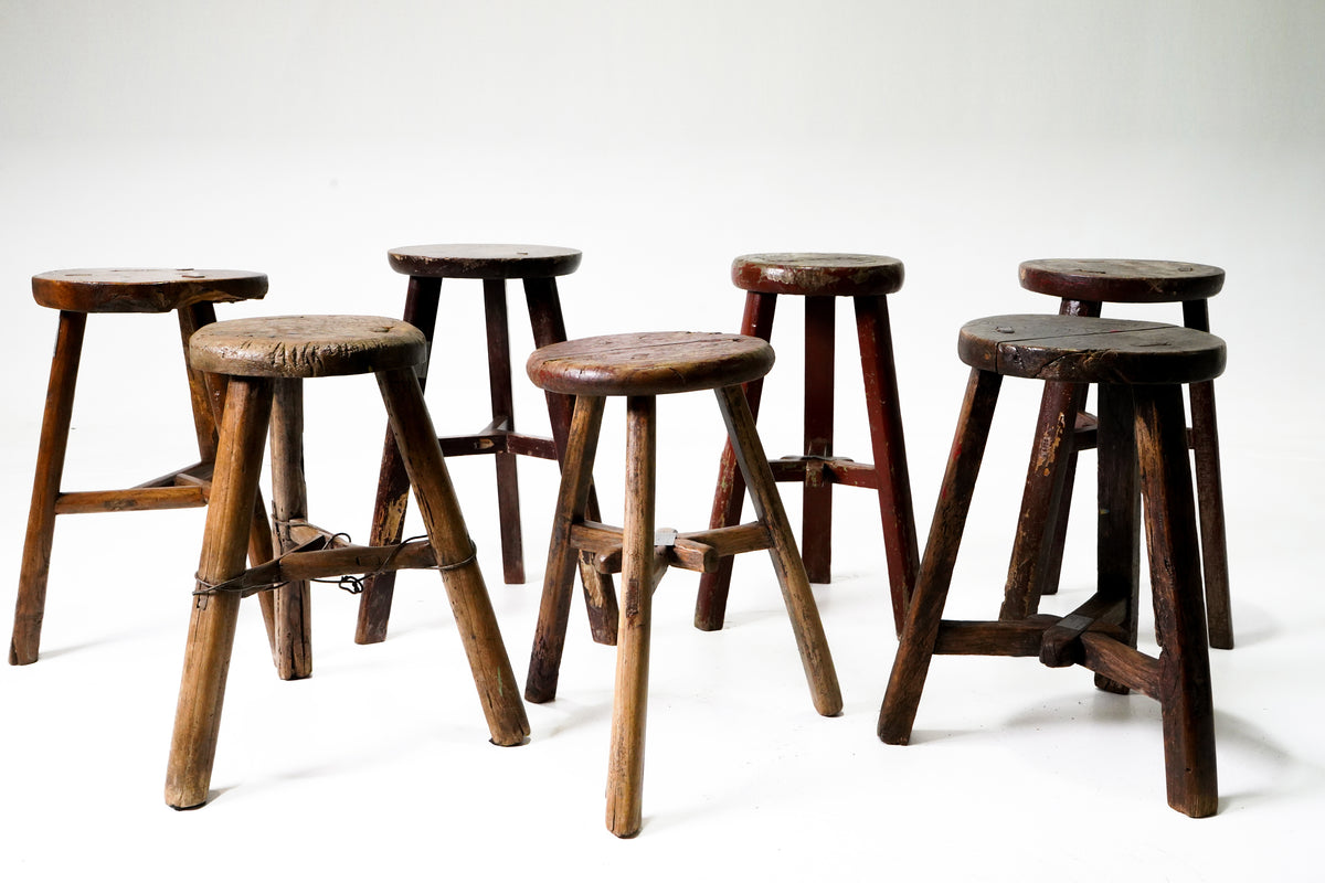 Wooden Three-legged stool