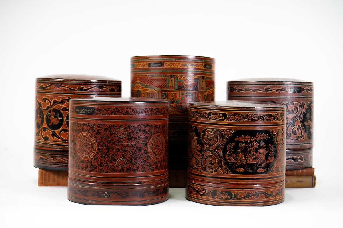 Burmese Betel Nut Box 8"H