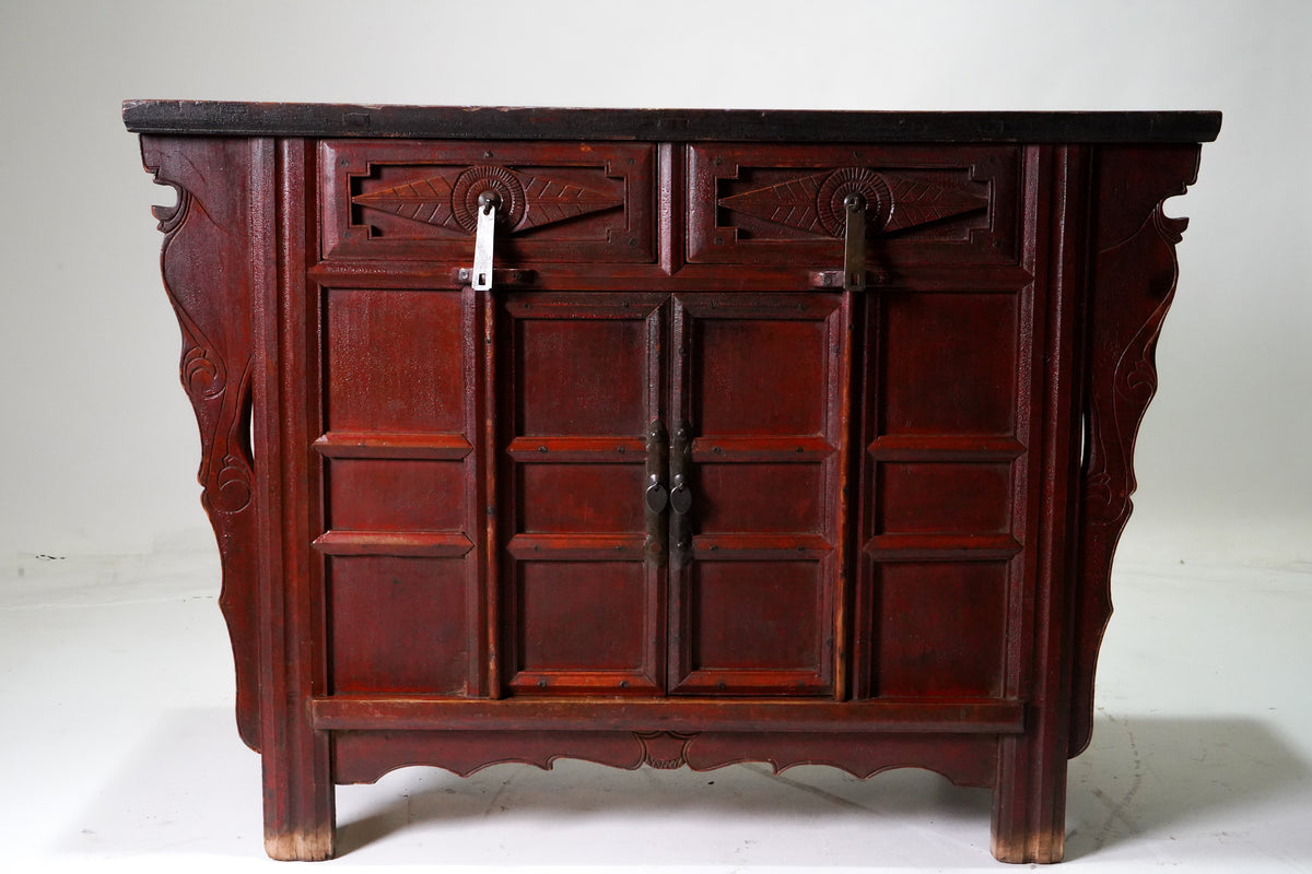 Butterfly Style Storage Chest with 2 drawers, original patina