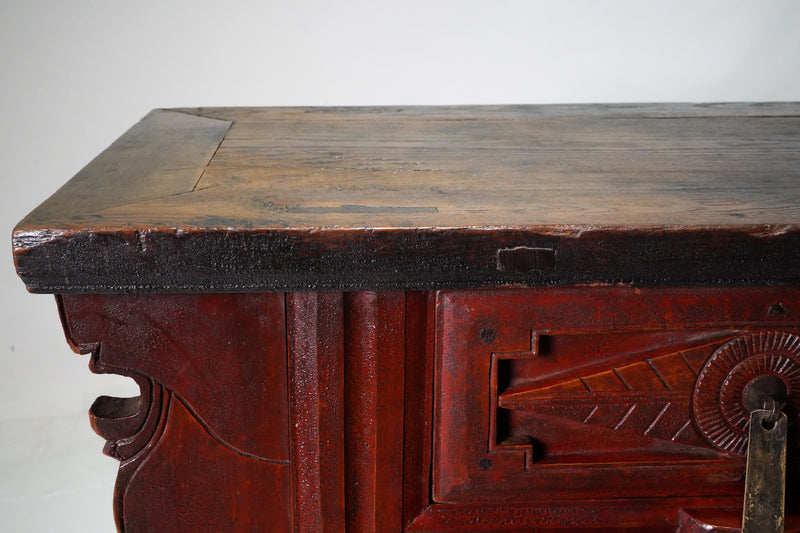Butterfly Style Storage Chest with 2 drawers, original patina