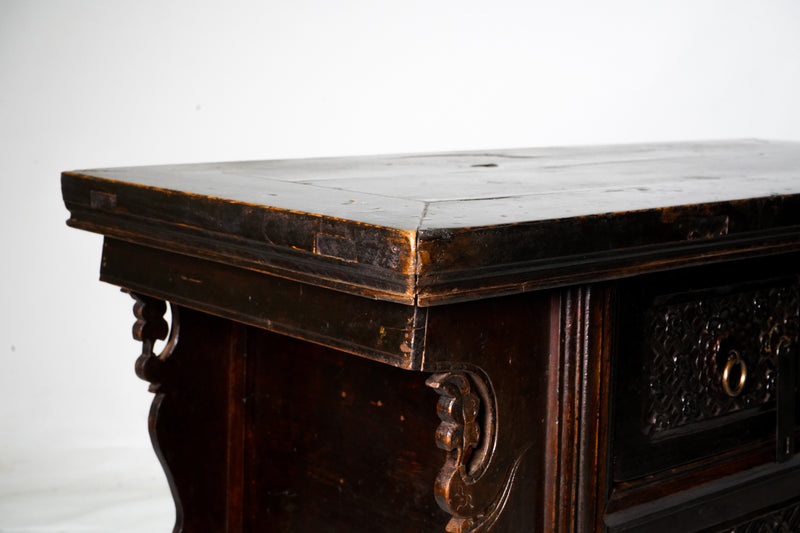 Butterfly Style Storage Chest with 2 Drawers and Original Patina