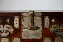 Korean Wedding Chest With White Brass Hardware