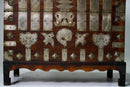 Korean Wedding Chest With White Brass Hardware