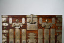 Korean Wedding Chest With White Brass Hardware