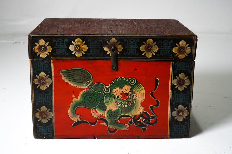 A Small Painted Chinese Storage Chest
