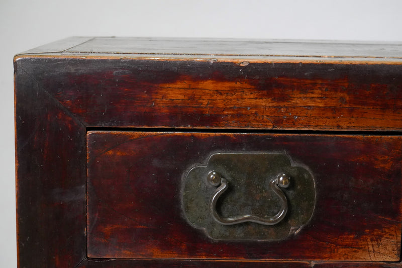 A Tianjin Style Chest with 3 Drawers, Two Doors And Original Patina