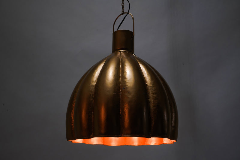 Iron hanging lamp in pumpkin shape / S