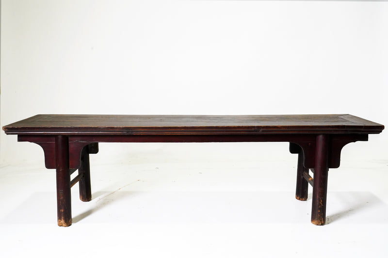 Chinese Long Bench with Round Legs