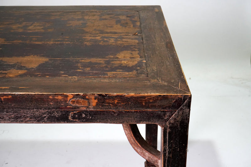 Chinese Painting Table With Horsehoof Legs