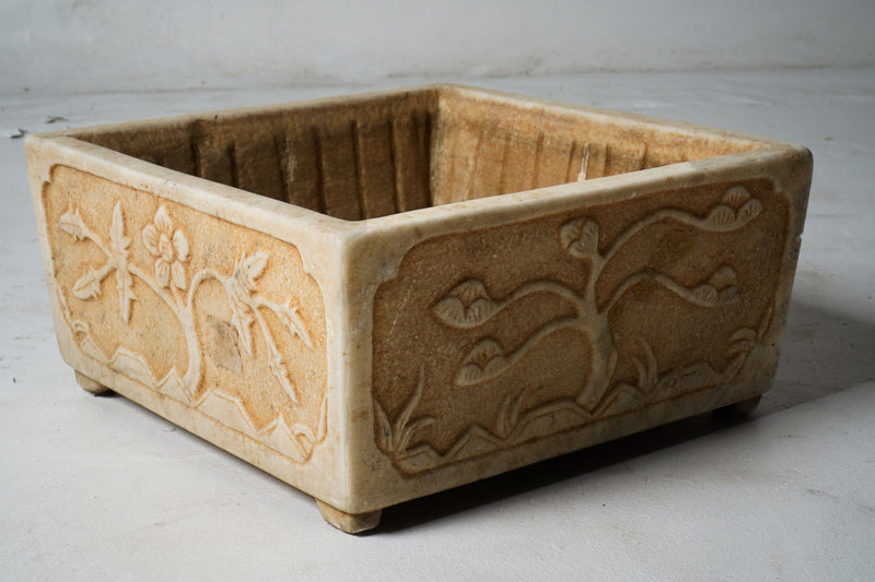 A Carved Marble Basin