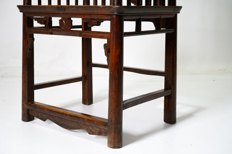 Chinese straight back chair with original patina