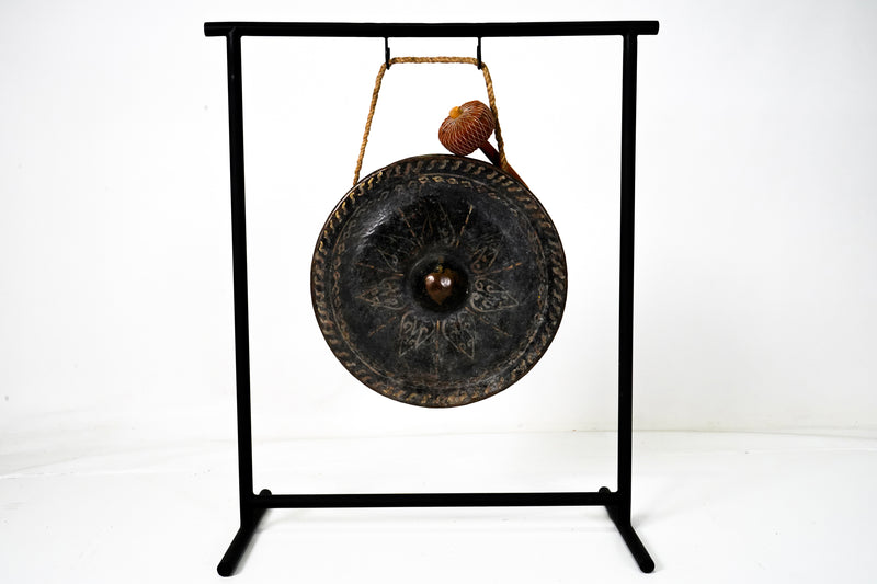 Brass Gong with metal stand