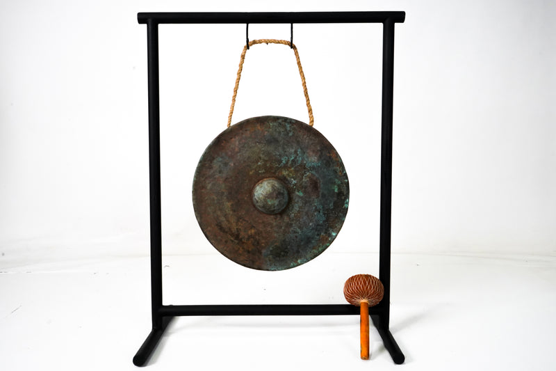 Brass Gong with metal stand