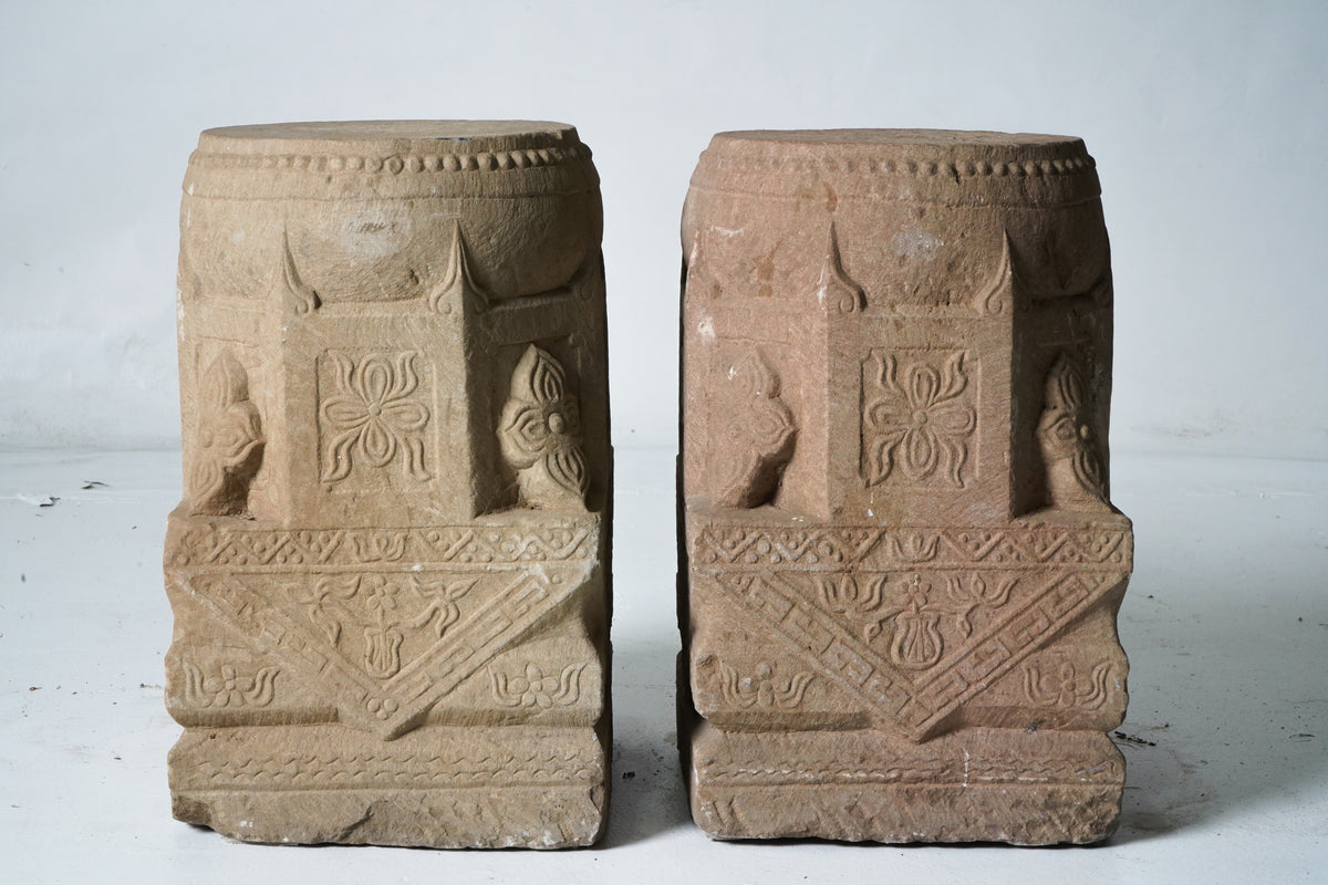 A Carved Stone Base