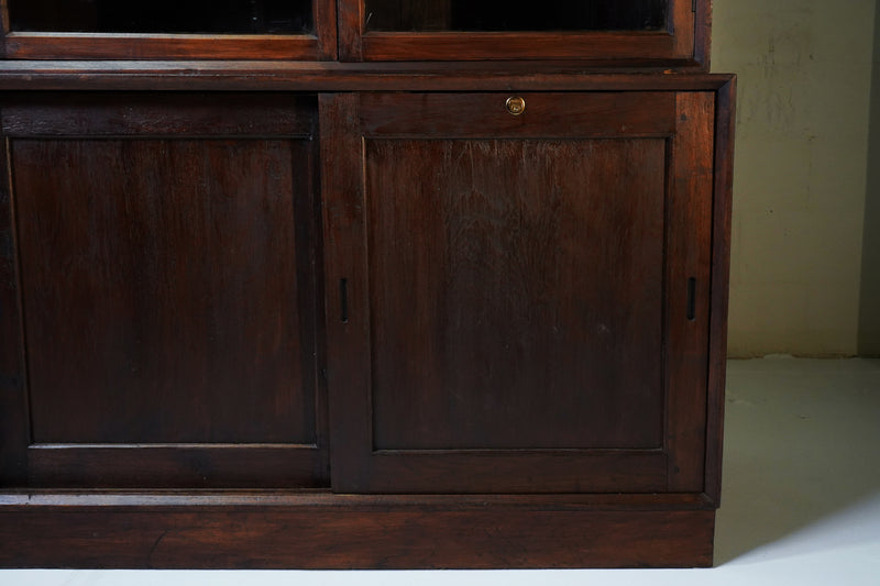 Mid-Century Burmese Colonial Teak Bookcase