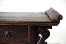Kang style low chest with carving