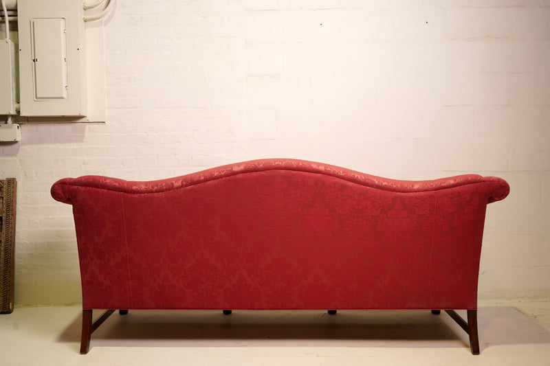 A Vintage Chippendale, Federal Mahogany Camelback Sofa | C.1960