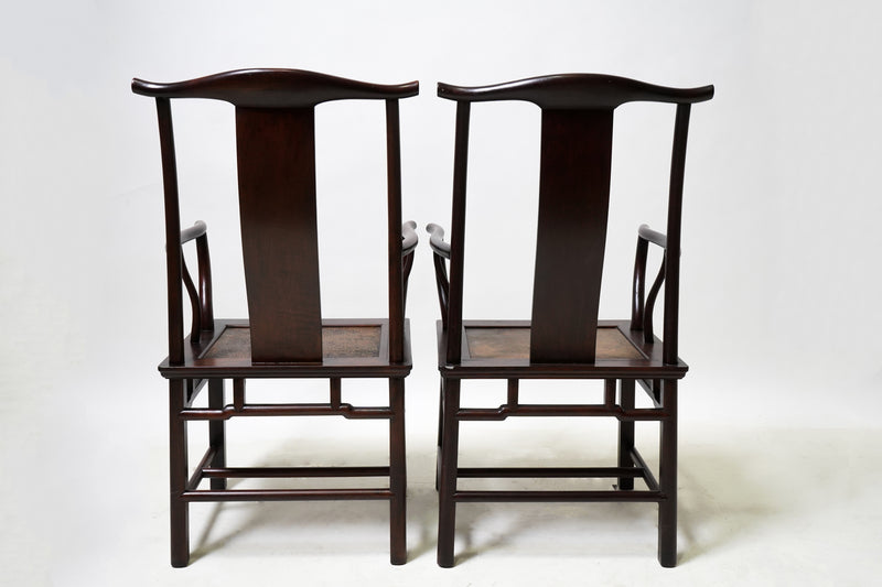 Pair of Chinese Official's Hat Armchairs