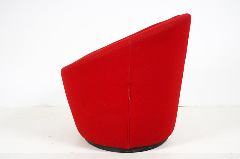A Modernist Red Chair With Original Fabric