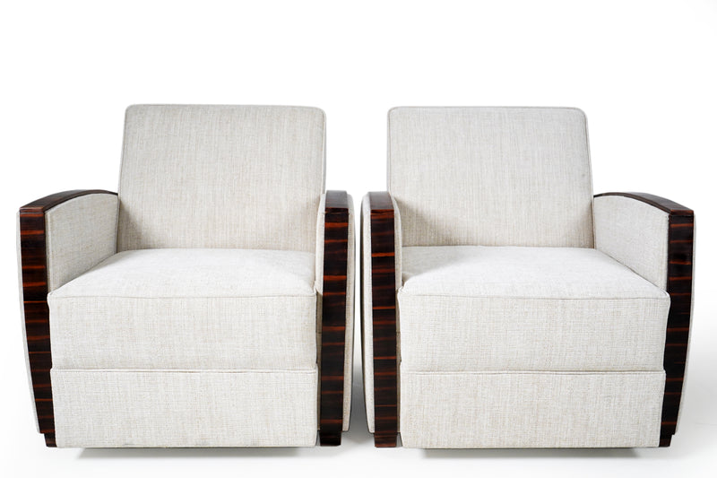 A Pair of Art Deco Style Armchairs