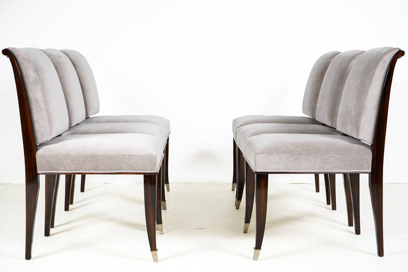 A Set of 6 Art Deco Dining Chairs