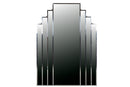 An Art Deco Style Mirror With Chrome Frame