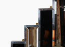 An Art Deco Style Mirror With Chrome Frame