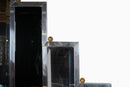 An Art Deco Style Mirror With Chrome Frame