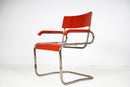 A 1930's Czech Chrome and Wood Armchair