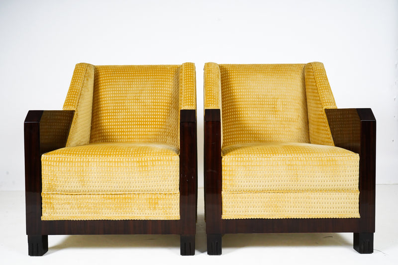 A Pair of Art Deco Style Arm Chairs