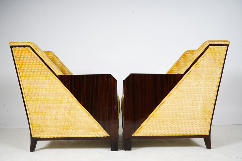 A Pair of Art Deco Style Arm Chairs