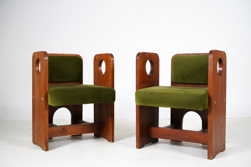Brutalist Style Armchairs 