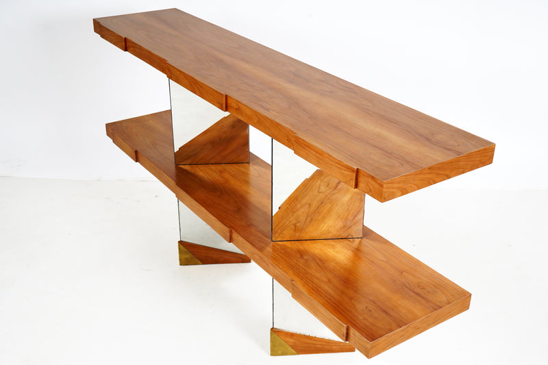A Modernist Cherry Wood Console