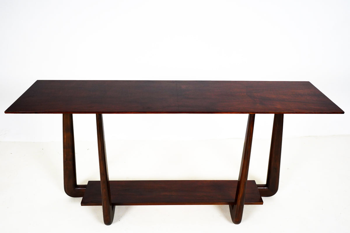 A Walnut Wood Console