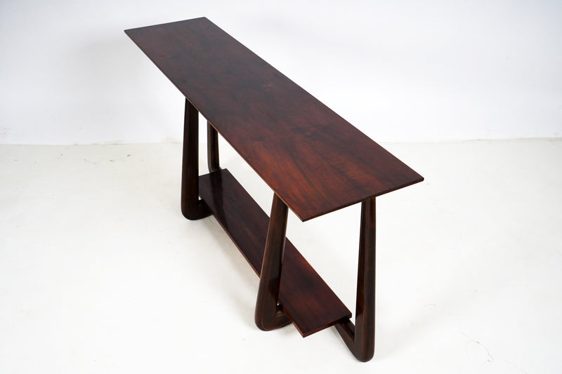 A Walnut Wood Console