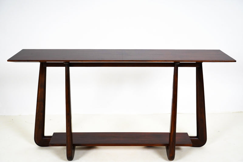 A Walnut Wood Console