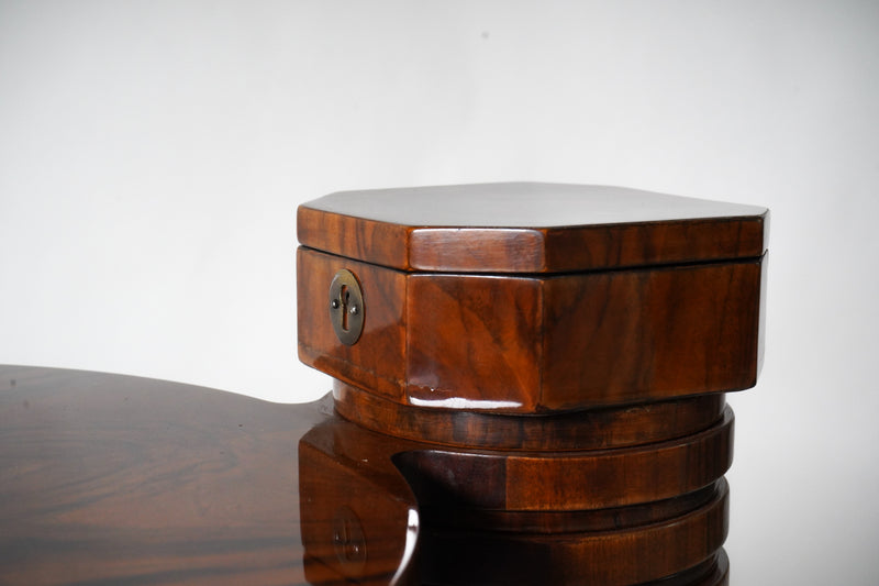 An Art Deco Side Table with 3 Rotating Leaves