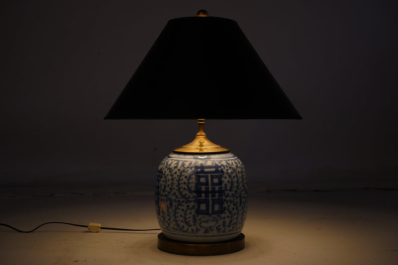 A Blue & White Jar Lamp