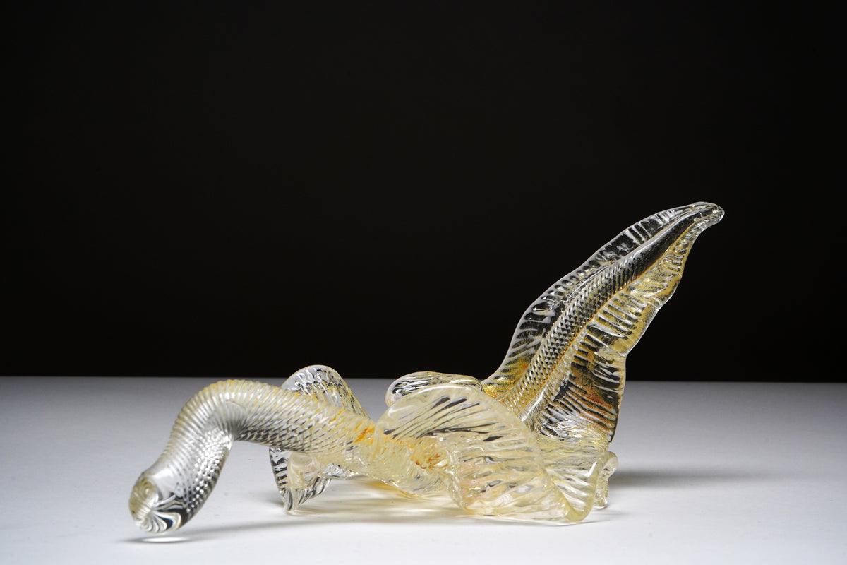 Hand-Blown Glass Leaf