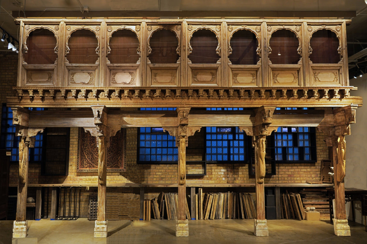 A Wooden Facade From an Indian Palace
